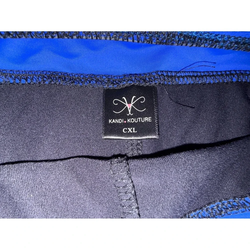 Kandi Kouture Unitard Girls Size CXL (10/12)‎ Blue and Black Dance Wear